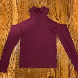 Suzette Purple Open Shoulder Top